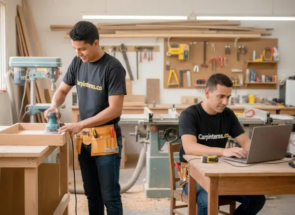 Carpinteros profesionales trabajando en Colombia