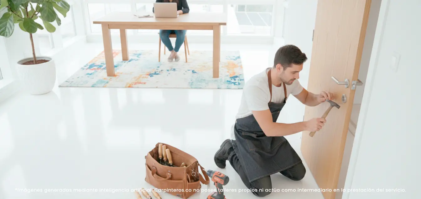 Instalación puertas madera en Buga